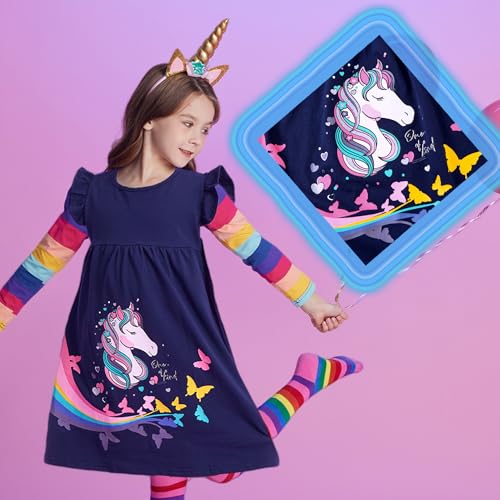 VIKITA Girls Dress & Tights LH5871+F5011-7T4