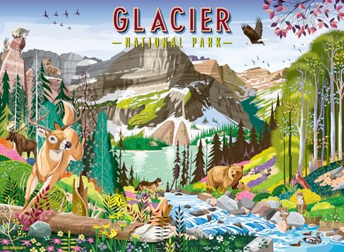 Rompecabezas Ravensburger Glacier National Park de 500 piezas para adultos miniatura 1