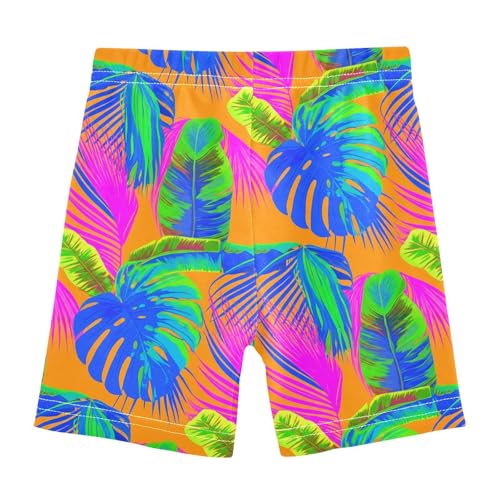 Tropical Plant Orange Girls Bike Shorts Girl Clothes Toddler Under Dress Dance Shorts for 4-10 Years,4T2