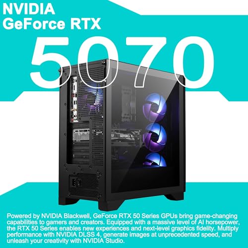 Image of msi Aegis Z2 Gaming Desktop AMD Octa-core Ryzen 7 7700 64GB RAM 1TB SSD GeForce RTX 5070 (DLSS 4) 750W 80+ Gold PSU ARGB Fan Air Cooling Win11 w /ICP Hub