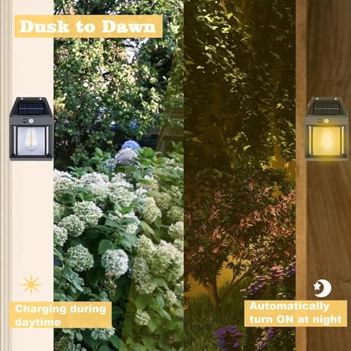 Image of Wireless Solar Wall Light with 3 Modes & Motion Sensor for Outdoor Use