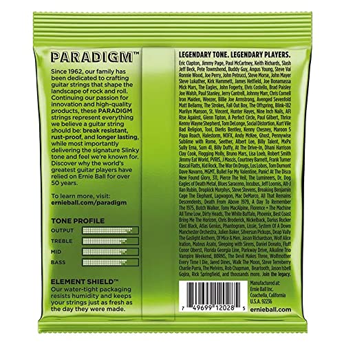 Ernie Ball Regular Slinky Paradigm Cordes pour guitare électrique à 7 cordes, calibre 10-56 - Les Beatles, Paul McCartney, John Lennon, RIngo Starr, George Harrison Ernie Ball Regular Slinky Paradigm Cordes pour guitare électrique à 7 cordes, calibre 10-56 – Image 3