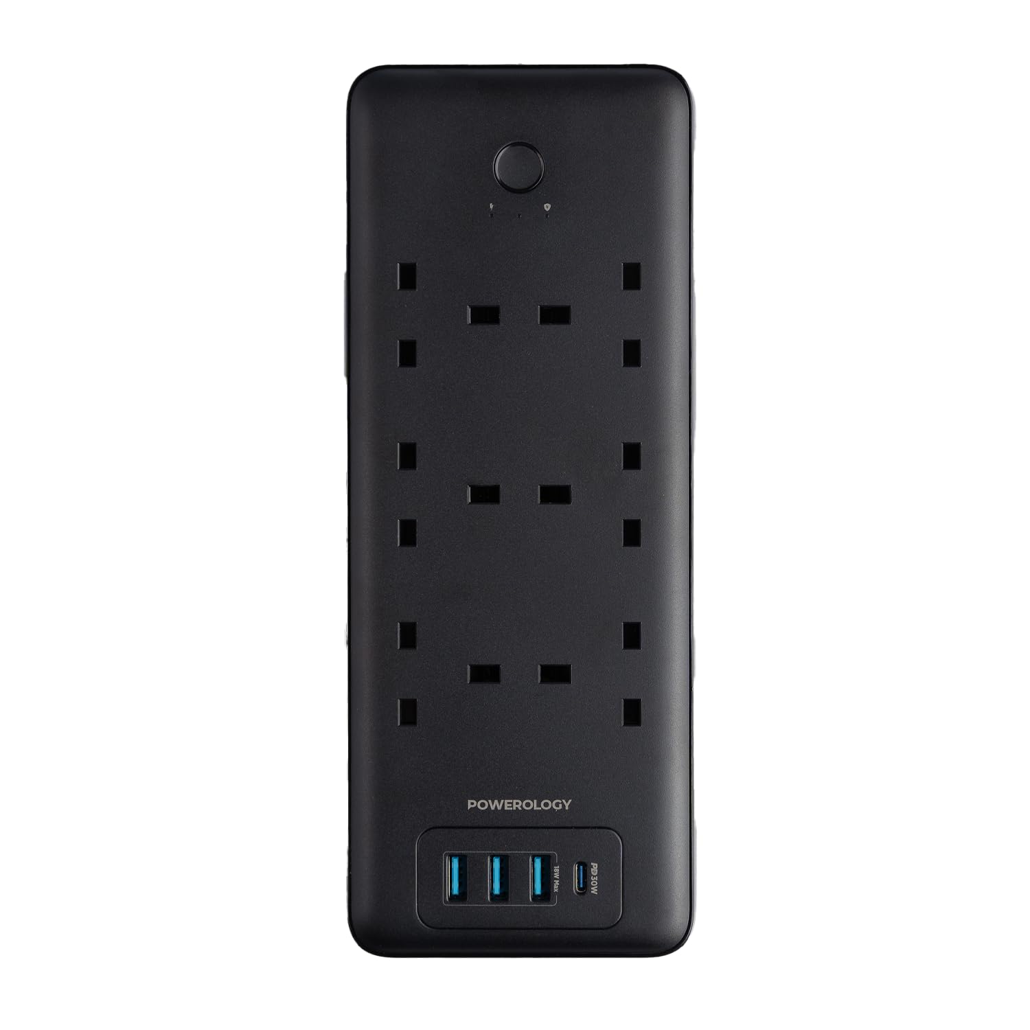 6 AC Multi-Port Power Strip 48W, Surge Protection, Fire-Proof Material, 3250W Output, 13A Max, Fast USB Charging, 3 USB Ports for Home, Office, and Travel Use