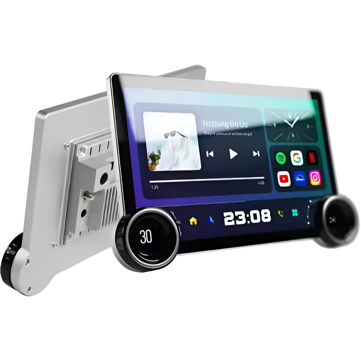 AudioTune Autoradio 10.1" Android 13-2 DIN Touchscreen QLED HD 1280x800, CarPlay Android Auto Wireless, WiFi 6, Bluetooth 5.4, GPS, FM/AM (RA-302)