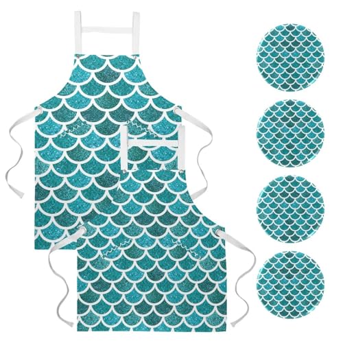 Tablier de serveuse avec 4 broches incluses pour le travail en bistrot et bar