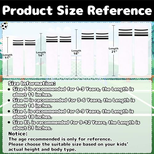 Image of Olreco 1 Pack Toddler Kids Youth Soccer Socks Girls Boys Baseball Socks Youth Knee High Softball Football Accessories Cotton