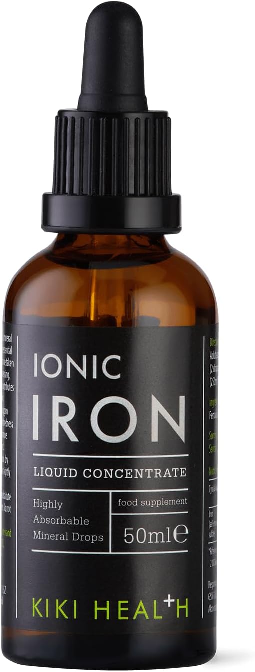 – Ionic Iron Liquid High Concentration Drops - 14mg Iron per Serving - 100% Natural Minerals for Optimal Mineral Balance - 50 millilitres