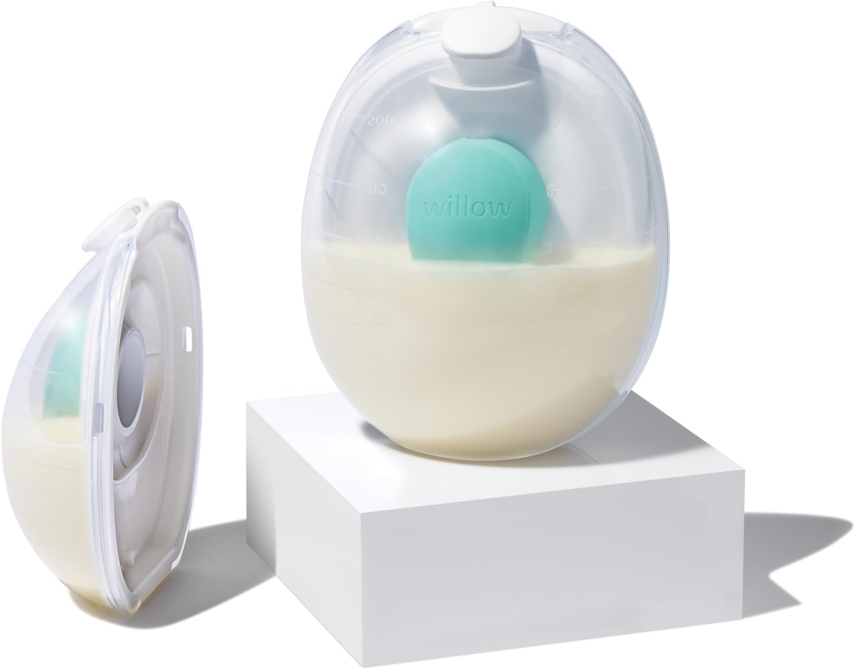 Go - 7oz Reusable Milk Containers with Splash Guard - for use with Willow Go Hands Free Breast Pump