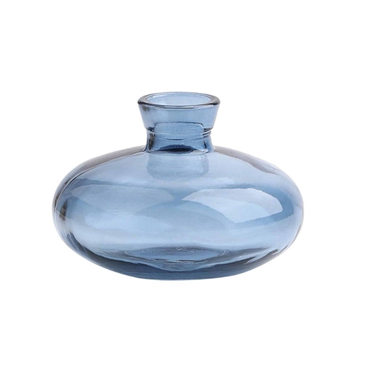 Vintage Flower Vase Mini Glass Wedding Party Transparent Hydroponics Plant Vases Desktop Ornaments Home Decorations(Color7)