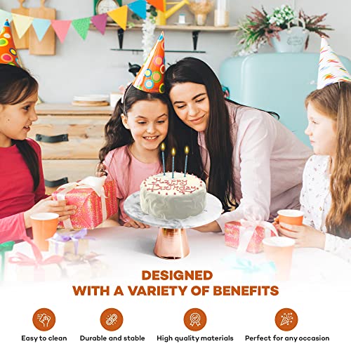 Eightynine Design 3 Tier White Marble Cake Stand Set, Cake Stands In 3 Pieces For Dessert Table, Cake Display For Any Event Or Celebration, Bases Para Postres De Mesa #TOP6