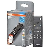 OSRAM SMART+ WiFi Fernbedienung, aufladbar mit USB-C in Schwarz, IP20-Schutz, zur intelligenten Steuerung Automatisierung von Smart-Home-Systemen