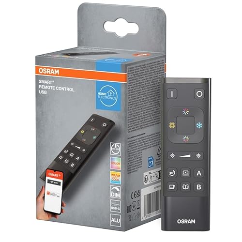 OSRAM SMART+ WIFI Fernbedienung, aufladbar mit USB-C in Schwarz, IP20-Schutz, zur intelligenten Steuerung Automatisierung von Smart-Home-Systemen OSRAM SMART+ WIFI Fernbedienung, aufladbar mit USB-C in Schwarz, IP20-Schutz, zur intelligenten Steuerung Automatisierung von Smart-Home-Systemen
