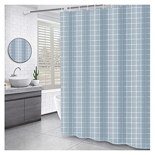 Rideau de douche imperméable W240xH180cm lavable pour salle de bain