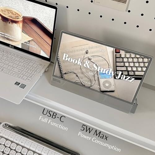 Image of SOTSU UltraSlim 12.5 inch Portable Monitor | Ultra-Thin Lightweight Aluminum Design | FHD 1920x1080 IPS | 5W Power Efficient | Glass Cover | Compatible with Laptop, Phone & DeX | Travel & Remote Work