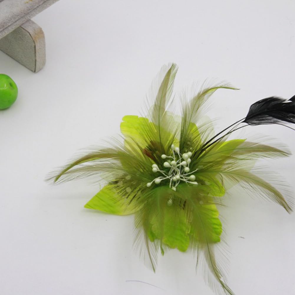 Broche multifonction en forme de fleur en plumes et pinces à cheveux pour femmes et filles, broche de corsage pour fête, cérémonie, danse, banquet, coiffe