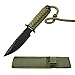 WOWOWO 7.5 Inch Combat Tactical Knife for Outdoor Camping Survivor with Nylon Sheath Fixed Blade