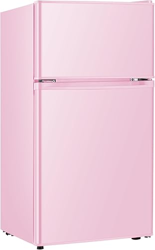 Miniatura 1 de Mini refrigerador con congelador, refrigerador compacto de 3.2 pies cúbicos, mini refrigerador con 2 puertas para dormitorio, oficina, cocina,