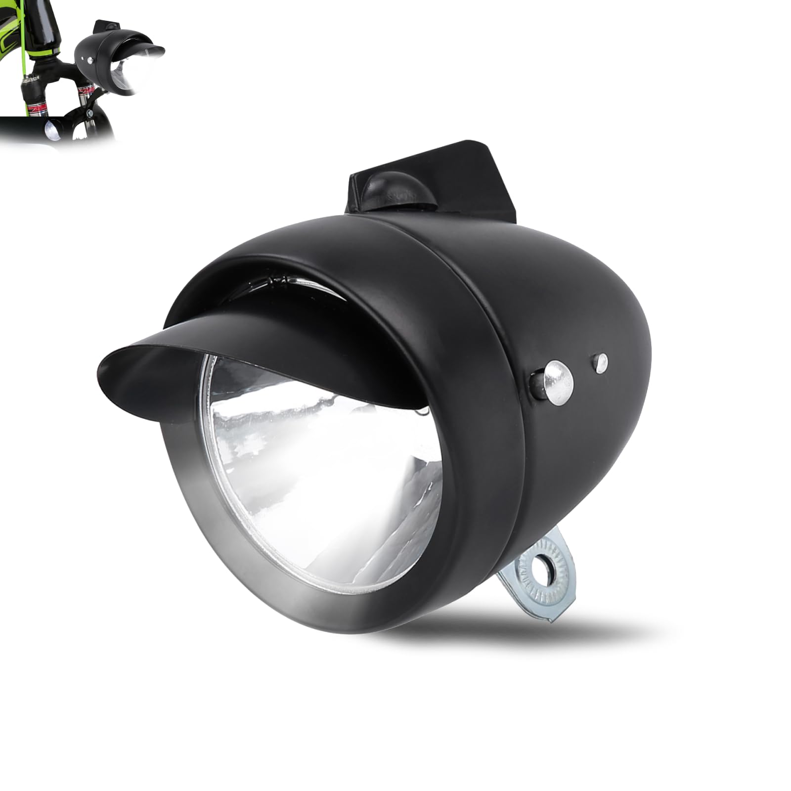 Vintage Light, Classical Vintage LED Headlight Retro Front Headlight Vintage Light with Visor and Frame