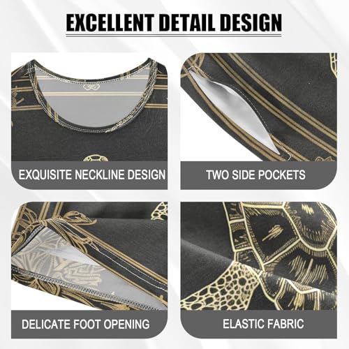 senya Short Sleeve Pajamas Sets Summer Cotton Sleepwear Simple Turtle Birds4