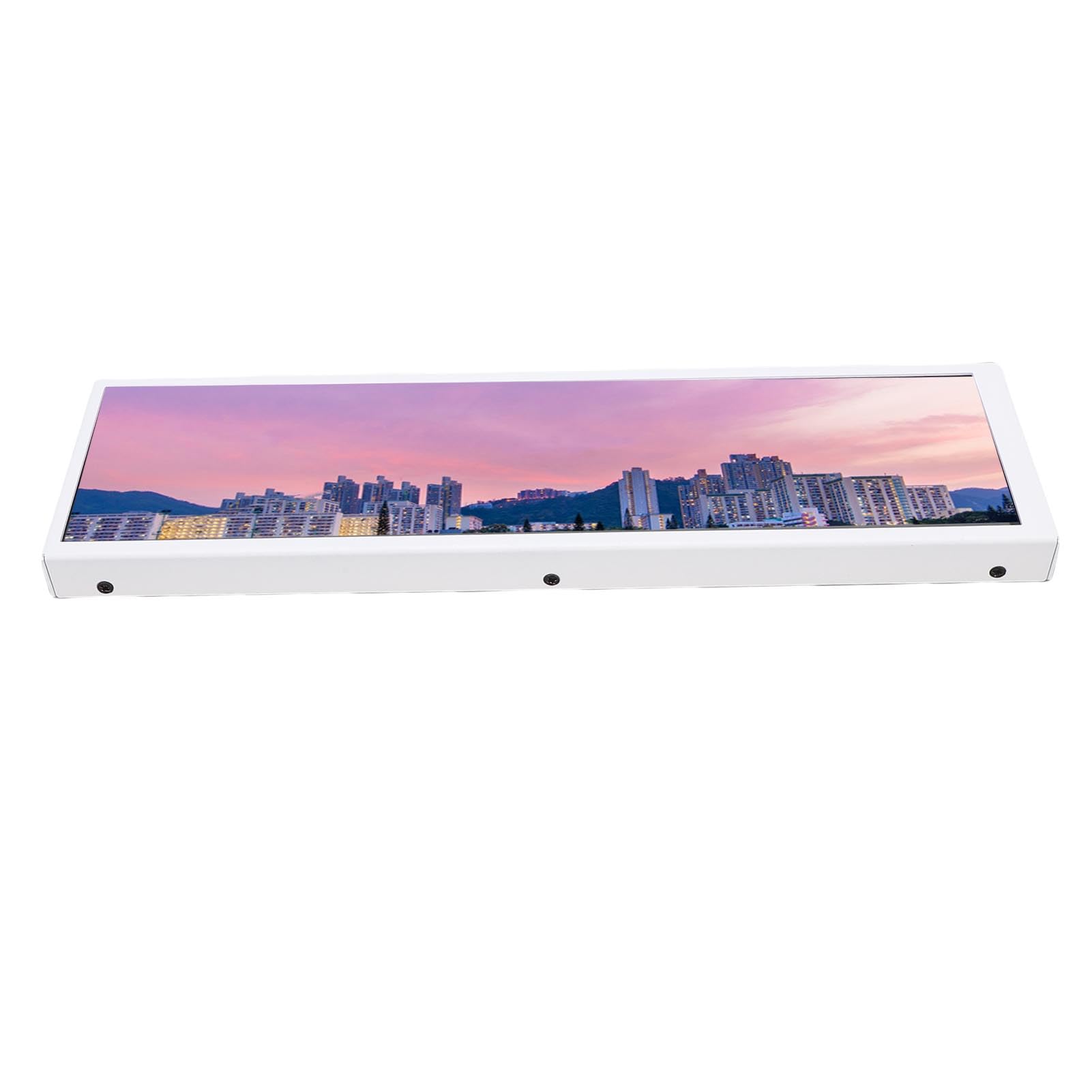 Zunate Przenośny Ekran Dotykowy o Przekątnej 8,8 Cala i Wysokiej Rozdzielczości 480x1920 Obudowa Komputera PC Monitor Temperatury GPU dla Majsterkowiczów Muzyki, Stop Aluminium i Szkło