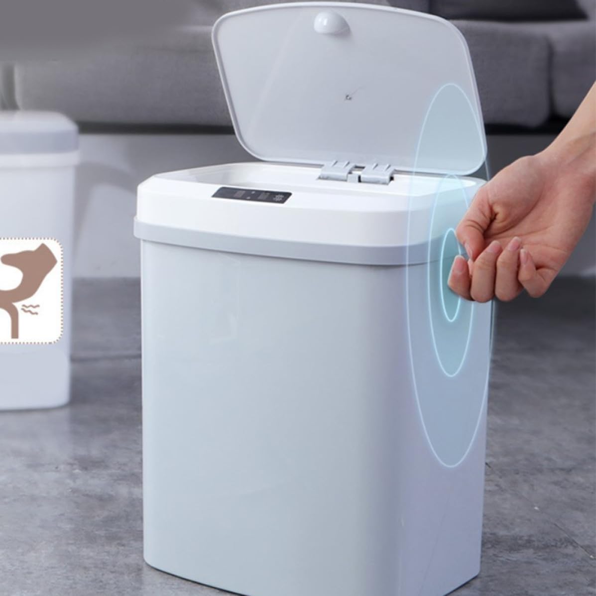 PRETYZOOM Basurero Automático Inteligente de 15 Litros Sensor Infrarrojo