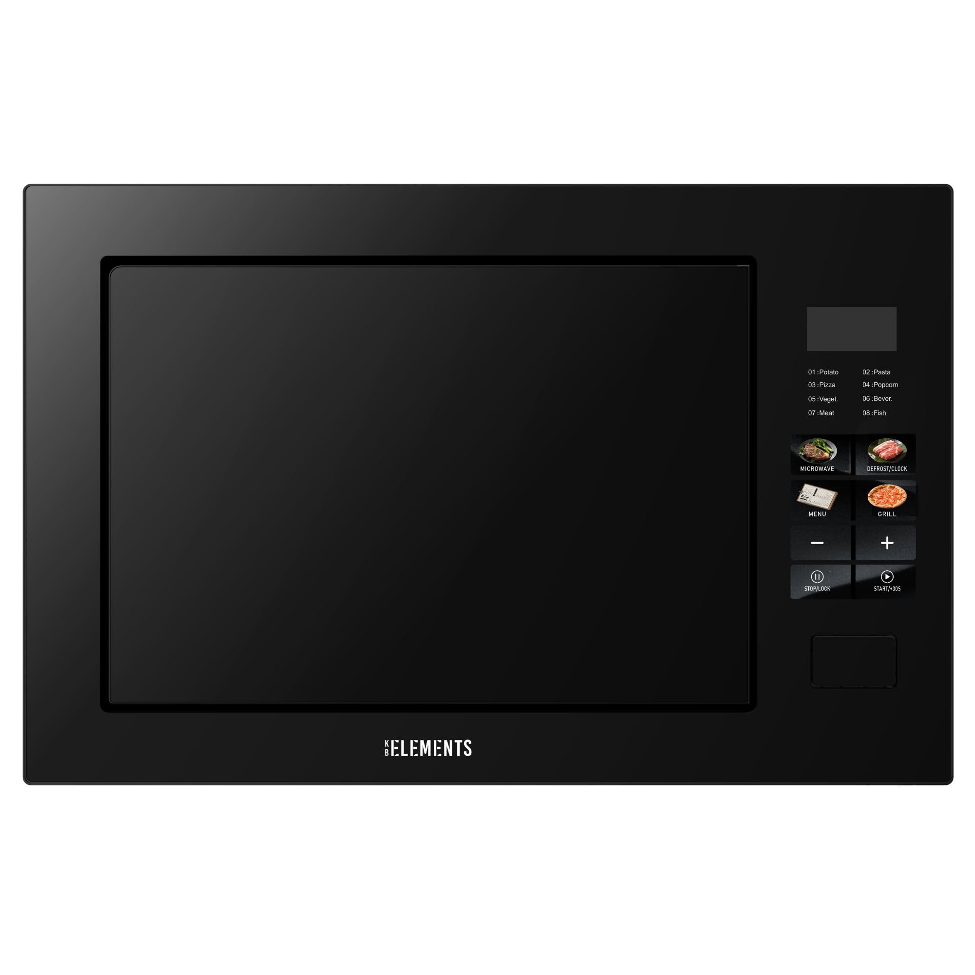 Einbaumikrowelle 60 cm | Einbau Mikrowelle 25 Liter | Full Touch | 1200W Grill | Glasrahmen | Edelstahl | inkl. Grillrost und Drehteller