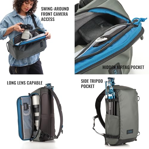 Image of Tenba Solstice v2 16L Sling Bag for DSLR and Mirrorless cameras and lenses, including supertelephoto zooms - Gray (636-433)