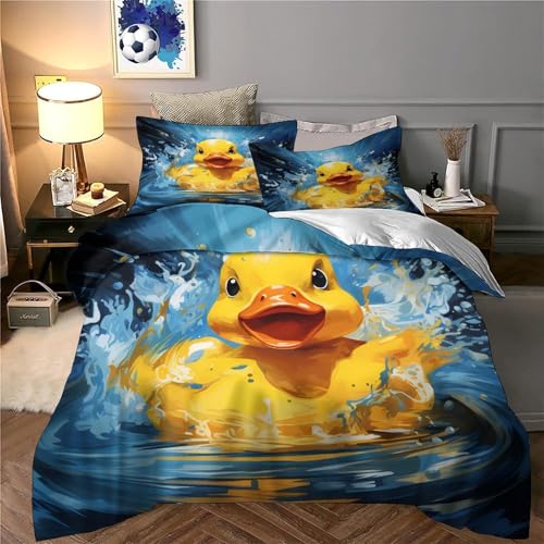 Linge de lit simple 135x200 imprimé 3D avec fermeture éclair douce - 6