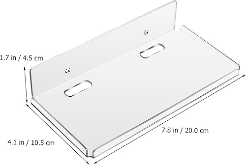 Miniatura 4 de Alipis Estantes flotantes acrílicos sin taladro, estantes de pared para sala de estar, dormitorio, juego de instalación fácil