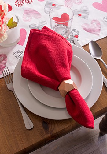 Dii Contemporary Chic Napkin Rings For Dinner Parties, Weddings Receptions, Family Gatherings, Or Everyday Use, Set Your Table With Style - Copper Geometric Triangle Band, Set Of 6 #TOP5