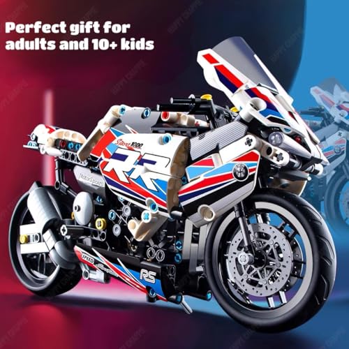 Image of Super Bike Blocks Set Exclusive Blocks Model, Toys 1000 Rr Bike Building Blocks Set Includes 589+ Pcs DIY Educational Blocks Set for Kids and Adults (10+ Ages)