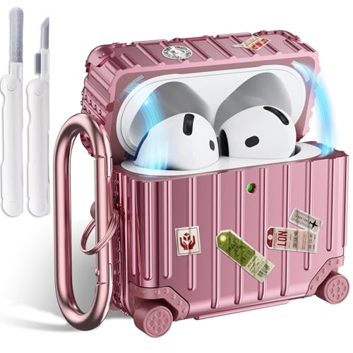 Coque AirPods 4 amusante or rose pour protéger vos écouteurs au quotidien
