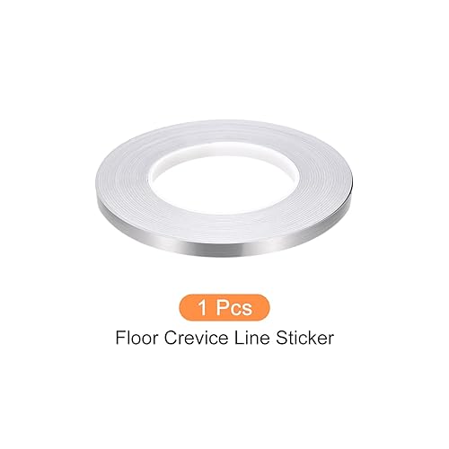 Miniatura 5 de Rebower Cinta adhesiva autoadhesiva para azulejos, para decoración de piso de pared, 0.47 pulgadas x 55 yardastono plateado