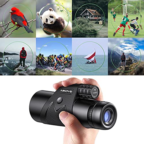 Monokulare Teleskop 12x50 HD Monokular Fernrohr Erwachsene mit Smartphone Halter und Upgrade Stativ, BAK4-Prisma… – Bild 7