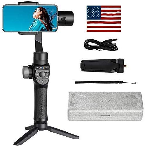 Freevision Vilta-M Pro estabilizador Manual de 3 Ejes para iPhone, Samsung, Rendimiento de Estabilidad Premium, Doble Rueda, Punto Focal A/B preestablecido, Carga inalámbrica