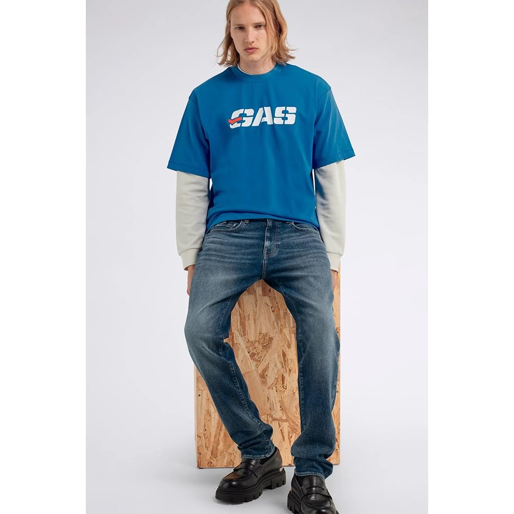 gas Jeans Uomo Albert Simple Rev Skinny Slim Fit a7521-53mm