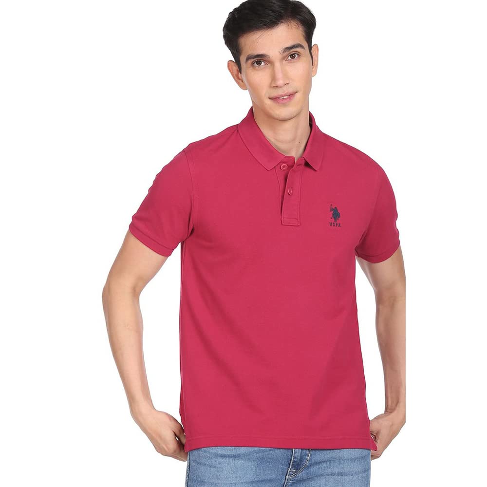 u.s. polo assn. Men's Regular Fit T-Shirt USTSHC0003 Wine M-picture-11