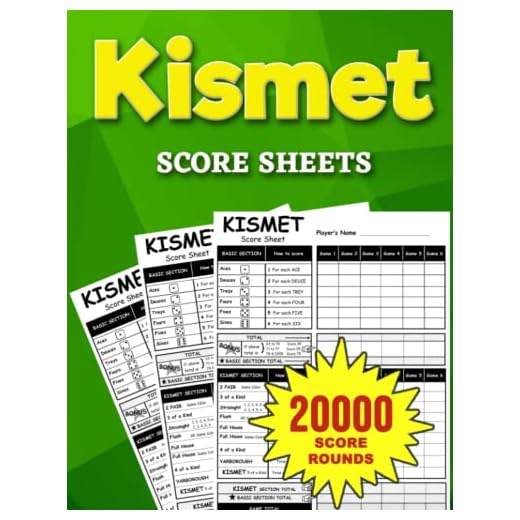 Kismet Large Score Sheets - Pack of 888