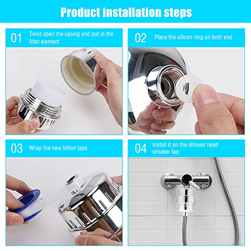 Aceshop Filtro doccia a 20 stadi Filtro acqua