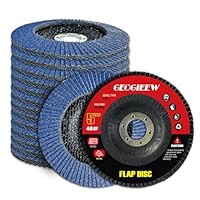 GEOGIEEW Fächerscheibe 125mm Winkelschleifer Korn 40/60/80/120, 20 Stück, Für Metall, Holz & Stahl – Schnelles & Präzises T29 Schneiden mit Mehrschicht-Glasfaserunterlage für Hohe Haltbarkeit