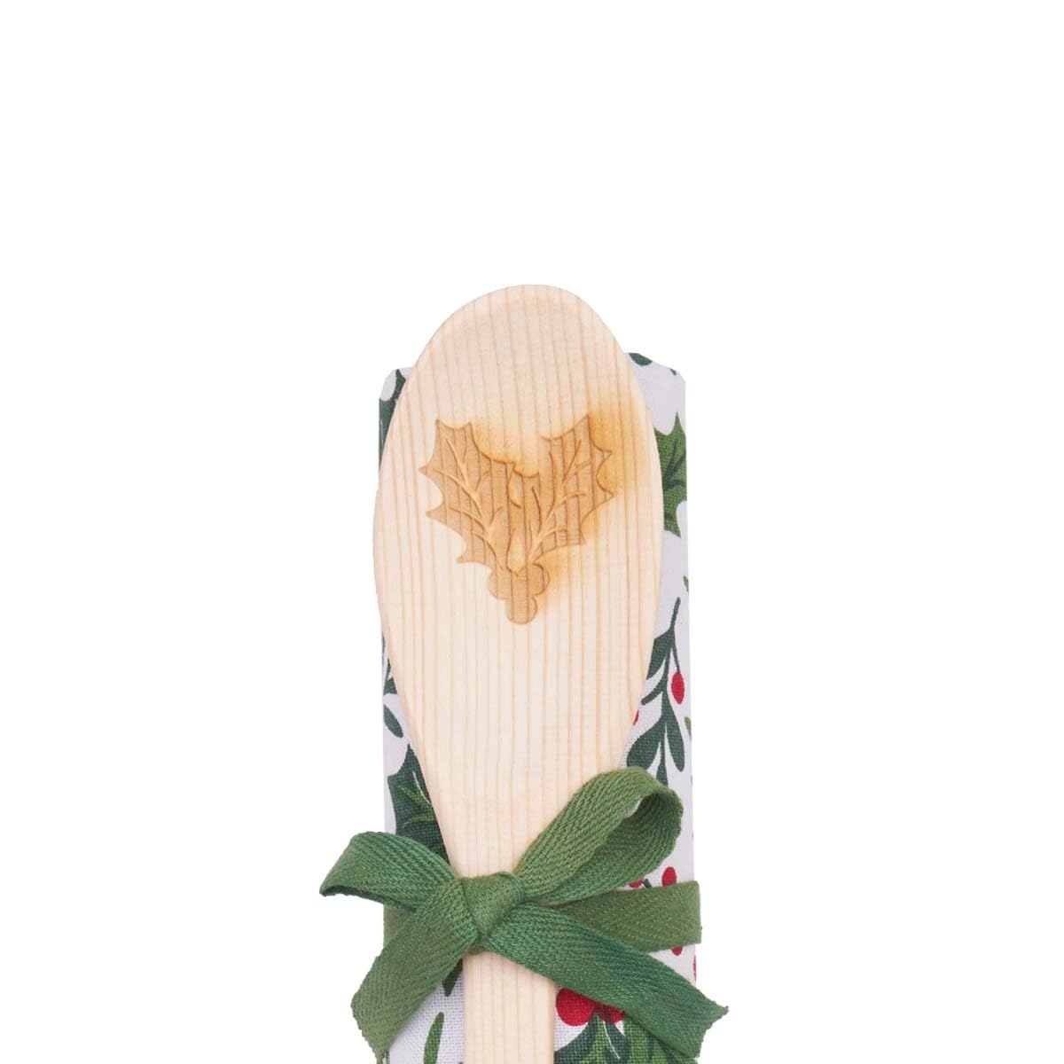 C&F Home Holly Spring Berry Towel & Spoon Gift Bundle S/2 White