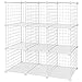 SONGMICS Armoire de Rangement, Étagère, Panneaux en Treillis, 9 Compartiments, Grande capacité, Maillet en Caoutchouc Offert, Dimensions 93 x 31 x 93 cm (L x l x H), Blanc LPI115W