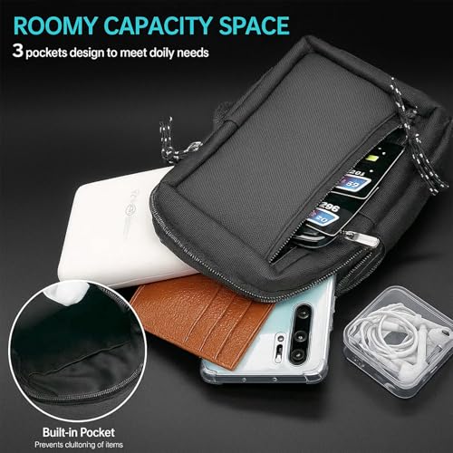 Mini Crossbody Bags for Men Women, Waterproof Sling Crossbody Backpack Chest Bag Phone Purse for Hiking Travel Sports Running4