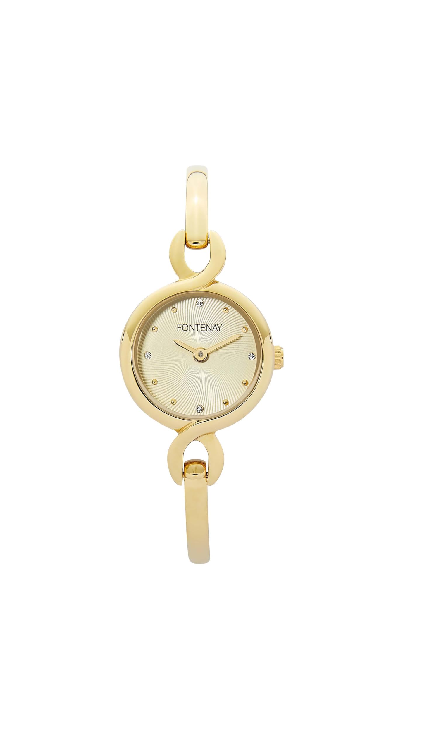 Montre Dame Acier Rose Cadran Doré Chic Fontenay FPA01903 - 4
