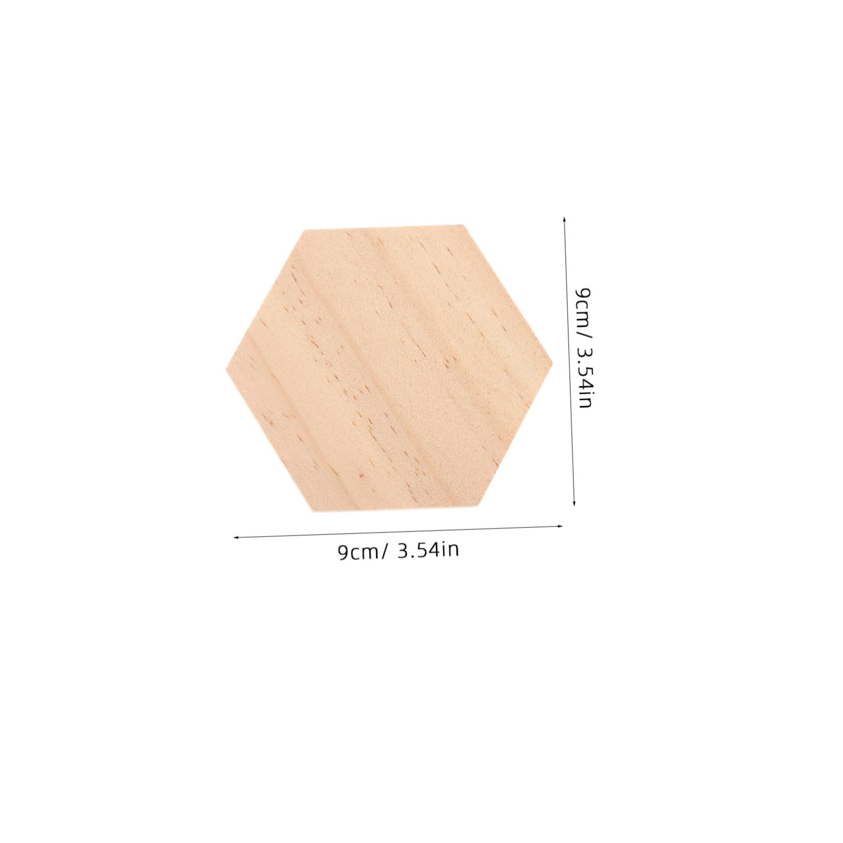 TEHAUX 25 Sechseckige Holzscheiben Glatt und Bemalbar für Hochzeitsdeko Heimdekoration und Bastelprojekte 3,54x3,54x0,20 Zoll