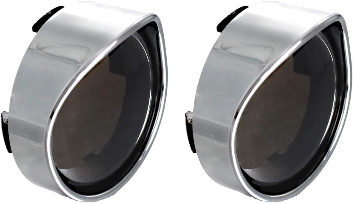 NTHREEAUTO Smoked Bullet Turn Signal Light Lens Cover with Chrome Visors Compatible with Harley Dyna Sportster Street Electra Glide Road King Fatboy NTHREEAUTO Smoked Bullet Turn Signal Light Lens Cover with Chrome Visors Compatible with Harley Dyna Sportster Street Electra Glide Road King Fatboy