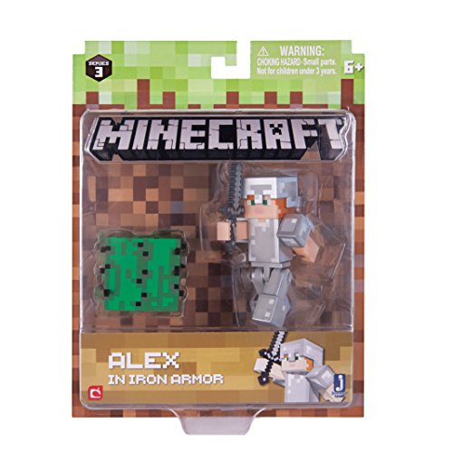 Preisvergleich Produktbild Minecraft 16486 Alex mit Eisenrüstung mit Accessoires