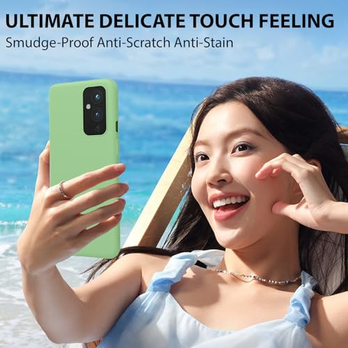 Image of LIRAMARK Liquid Silicone Soft Back Cover Case for OnePlus 9 /1+9 (Mint Green)