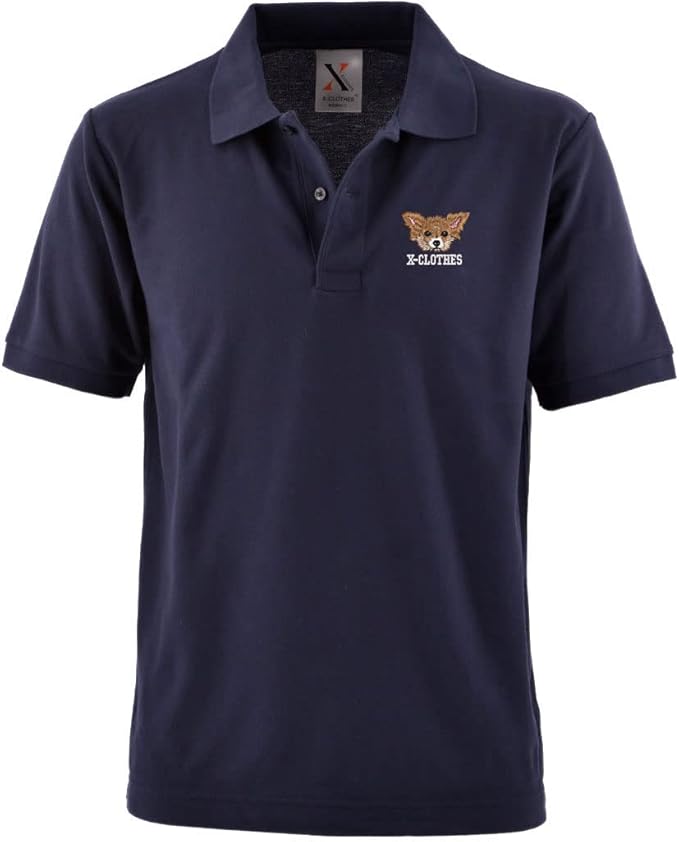 Amazon | [X-CLOTHES] 選べる156柄 ポロシャツ リアル刺繍 刺繍