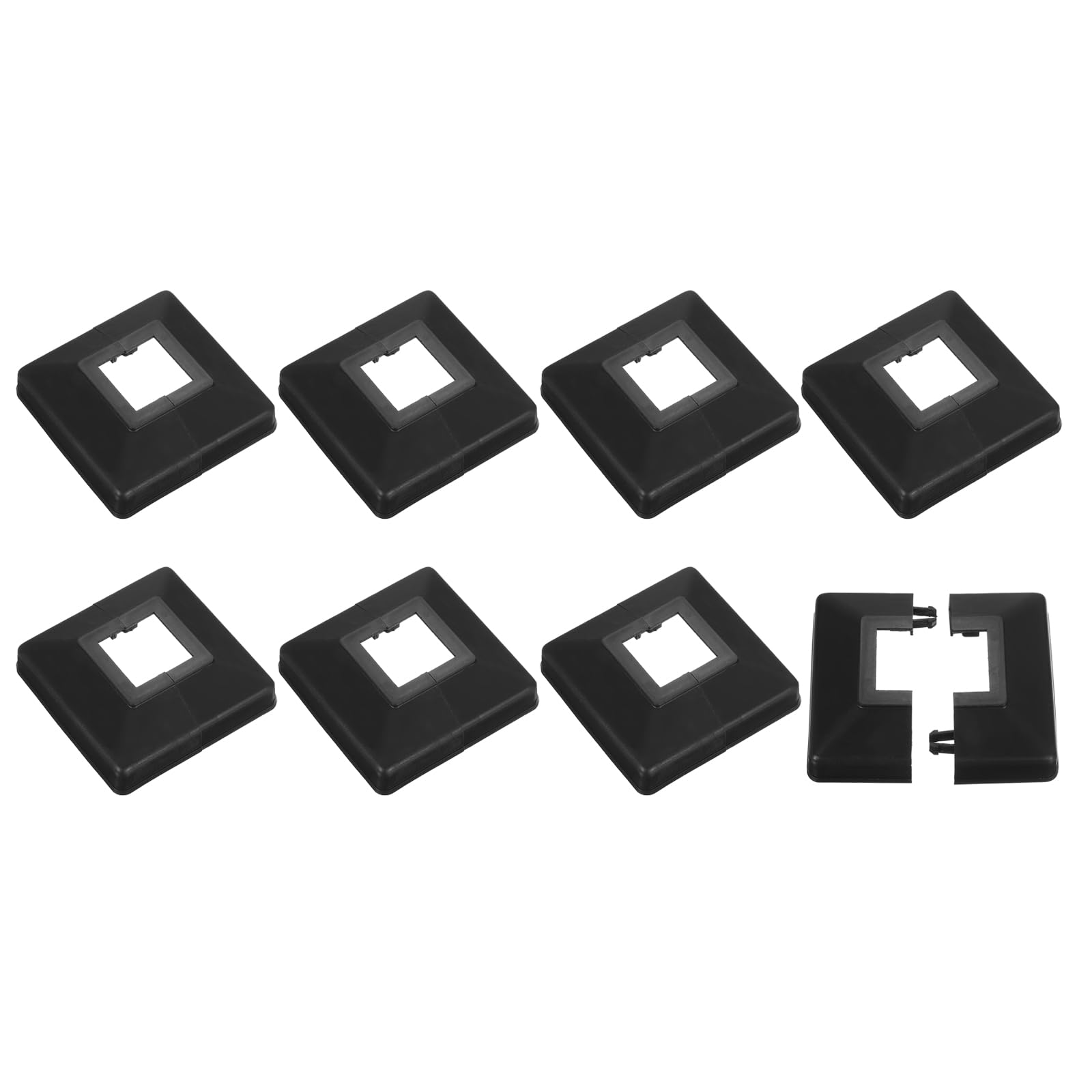 QUARKZMAN Pokrywa podstawy słupka, 8 szt. 30 x 30 mm / 1,2" x 1,2" x 1,2" plastikowa osłona na podstawę słupka ogrodzenia balustrady schodów balkonowych, 88 x 88 mm / 3,5 x 3,5" (łącznie)